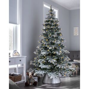 The Seasonal Aisle 6ft Green Fir Artificial Christmas Tree with 450 White Lights with Stand 182.8cm H The Seasonal Aisle 6ft Green Fir Artificial Christmas Tree with 450 White Lights with Stand 182.8cm H