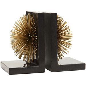 Fairmont Park Bilboa Set Of Two Starburst Black Bookends Black;Gold 16cm H X 10cm W X 13cm D Fairmont Park Bilboa Set Of Two Starburst Black Bookends Black;Gold 16cm H X 10cm W X 13cm D