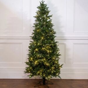 Abrihome 6.5Ft Premium Slim Pre-Lit Artificial Christmas Tree Warm White Leds 7.5 ft Abrihome 6.5Ft Premium Slim Pre-Lit Artificial Christmas Tree Warm White Leds 7.5 ft