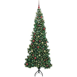 Latitude Run Corner Artificial Christmas Tree Green 180 Cm PVC And Metal Green/Multicolour 210cm H Latitude Run Corner Artificial Christmas Tree Green 180 Cm PVC And Metal Green/Multicolour 210cm H