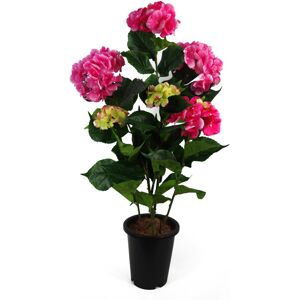 Leaf 90cm Pink Hydrangea Plant with 200 Flowers - Artificial Indoor Plant Leaf 90cm Pink Hydrangea Plant with 200 Flowers - Artificial Indoor Plant