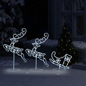 The Seasonal Aisle Acrylic Christmas Flying Reindeer&Sleigh 260X21x87cm Cold White 87cm H X 260cm L The Seasonal Aisle Acrylic Christmas Flying Reindeer&Sleigh 260X21x87cm Cold White 87cm H X 260cm L