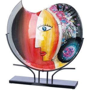 Metro Claryssa Handmade Glass Floor Vase Black;Red;Yellow 48cm H X 45cm W X 11cm D Metro Claryssa Handmade Glass Floor Vase Black;Red;Yellow 48cm H X 45cm W X 11cm D