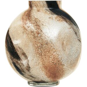 Metro Heba Large Glass Vase Black;Brown;White 28cm H x 25cm W x 25cm D Metro Heba Large Glass Vase Black;Brown;White 28cm H x 25cm W x 25cm D