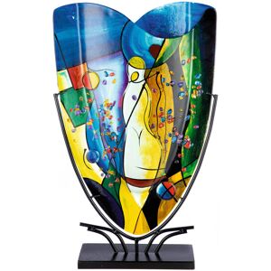 Ivy Bronx Carouthers Floor Vase Black/Blue/Yellow;Black/Blue/Yellow 47cm H X 30cm W X 10cm D Ivy Bronx Carouthers Floor Vase Black/Blue/Yellow;Black/Blue/Yellow 47cm H X 30cm W X 10cm D