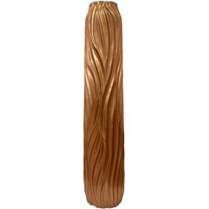 Ivy Bronx Classy Polyresin Vase for the Living Room, Ripples Design Vase Decor Gold 75cm H x 15.50cm W x 15.50cm D Ivy Bronx Classy Polyresin Vase for the Living Room, Ripples Design Vase Decor Gold 75cm H x 15.50cm W x 15.50cm D