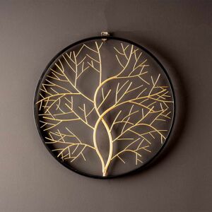 ClassicLiving Black & Gold Tree Wall Decoration for Living Room, Metal Roung Wall Decor Black;Gold 50cm H x 50cm D x 2.5cm D ClassicLiving Black & Gold Tree Wall Decoration for Living Room, Metal Roung Wall Decor Black;Gold 50cm H x 50cm D x 2.5cm D