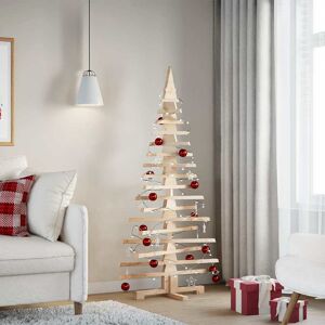 The Seasonal Aisle Wooden Christmas Tree For Decoration Solid Wood Pine 150cm H x 75cm W x 75cm D The Seasonal Aisle Wooden Christmas Tree For Decoration Solid Wood Pine 150cm H x 75cm W x 75cm D
