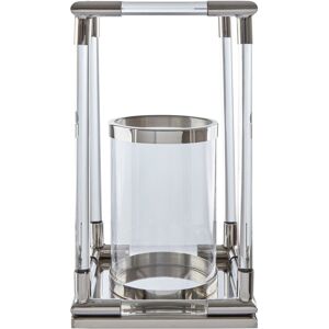 Fairmont Park Ann Glass and Metal Lantern Silver 45 cm H x 24 cm W x 24 cm D Fairmont Park Ann Glass and Metal Lantern Silver 45 cm H x 24 cm W x 24 cm D