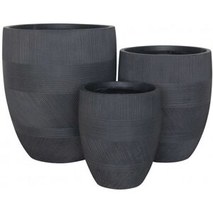 Ivy Bronx POPPY VASE SET Dark Grey 32cm H X 27cm W X 27cm D Ivy Bronx POPPY VASE SET Dark Grey 32cm H X 27cm W X 27cm D