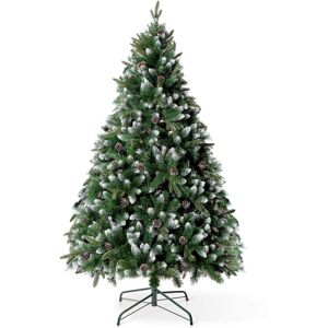 The Seasonal Aisle 5'10" H Green Pine Flocked/Frosted Christmas Tree 5.91ft H x 3.28ft W x 3.28ft D The Seasonal Aisle 5'10" H Green Pine Flocked/Frosted Christmas Tree 5.91ft H x 3.28ft W x 3.28ft D