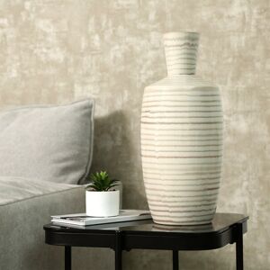 Latitude Run Bibeta Handmade Beige & Brown Stripes Ceramic Table Vase for Living Room Decoration, Modern Vase Home Decor Brown;Beige 44.3cm H x 19.5cm W x 19.5cm D Latitude Run Bibeta Handmade Beige & Brown Stripes Ceramic Table Vase for Living Room Decoration, Modern Vase Home Decor Brown;Beige 44.3cm H x 19.5cm W x 19.5cm D