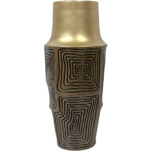 Fairmont Park Abinesh Brown/Gold Polyresin Table Vase Brown;Gold 34cm H x 14.5cm W x 14.5cm D Fairmont Park Abinesh Brown/Gold Polyresin Table Vase Brown;Gold 34cm H x 14.5cm W x 14.5cm D