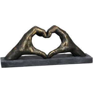 Rosalind Wheeler Nestori Heart of Hands Figurine Grey;Gold 15cm H X 36cm W X 10cm D Rosalind Wheeler Nestori Heart of Hands Figurine Grey;Gold 15cm H X 36cm W X 10cm D