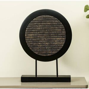 Latitude Run Handmade Polyresin Black & Brown Circular Figurines & Sculptures For Living Room Decoration Black;Brown 41.5cm H X 30.5cm W X 8cm D Latitude Run Handmade Polyresin Black & Brown Circular Figurines & Sculptures For Living Room Decoration Black;Brown 41.5cm H X 30.5cm W X 8cm D