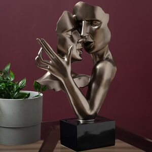 Ivy Bronx Correon Polyresin Couple Figurine for the Living Room, Elegant Sculpture Home Decor Bronze 37.5cm H X 24cm W X 9cm D Ivy Bronx Correon Polyresin Couple Figurine for the Living Room, Elegant Sculpture Home Decor Bronze 37.5cm H X 24cm W X 9cm D