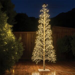 Ivy Bronx Wire Tree 2000ww Micro led Christmas Tree White 150cm H x 35cm W x 35cm D Ivy Bronx Wire Tree 2000ww Micro led Christmas Tree White 150cm H x 35cm W x 35cm D