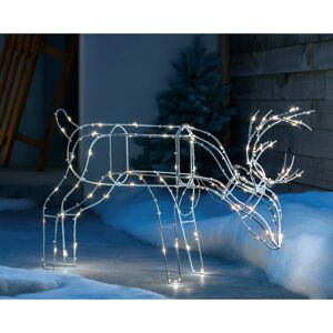The Seasonal Aisle 3D Standing Reindeer Silhouette Christmas Lighted Display White 40cm H X 71cm W X 12cm D The Seasonal Aisle 3D Standing Reindeer Silhouette Christmas Lighted Display White 40cm H X 71cm W X 12cm D