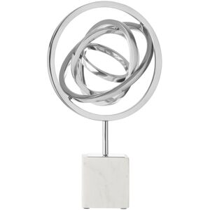 Bloomsbury Market Amita Spiral Sculpture White;Silver 43cm H X 25cm W X 22cm D Bloomsbury Market Amita Spiral Sculpture White;Silver 43cm H X 25cm W X 22cm D