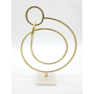 Canora Grey Amarilis 40cm Decor Gold Metal Abstract Sculpture Yellow 40.6cm H X 29.2cm W X 10.1cm D Canora Grey Amarilis 40cm Decor Gold Metal Abstract Sculpture Yellow 40.6cm H X 29.2cm W X 10.1cm D