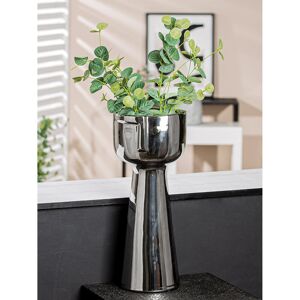 Metro Caspin Ceramic / Porcelain Floor Vase Silver 45cm H X 18cm W X 18cm D Metro Caspin Ceramic / Porcelain Floor Vase Silver 45cm H X 18cm W X 18cm D