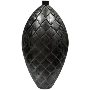 Ivy Bronx Covadonga Gunmetal Finish Polyresin Floor Vase Black;Gunmetal 51cm H x 26.5cm W x 12cm D Ivy Bronx Covadonga Gunmetal Finish Polyresin Floor Vase Black;Gunmetal 51cm H x 26.5cm W x 12cm D
