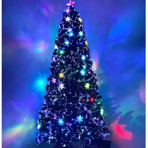 The Seasonal Aisle Lighted Artificial Fir Christmas Tree Geen with white snow flocked 6' The Seasonal Aisle Lighted Artificial Fir Christmas Tree Geen with white snow flocked 6'