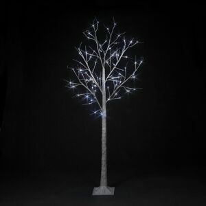 The Seasonal Aisle Pre-Lit 5ft White Pine Artificial Christmas Tree with 64 Clear/White Lights with Stand Warm White 180cm H x 30cm W x 30cm D The Seasonal Aisle Pre-Lit 5ft White Pine Artificial Christmas Tree with 64 Clear/White Lights with Stand Warm White 180cm H x 30cm W x 30cm D