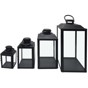Ebern Designs Candle Holders for Indoor Outdoor, Hanging Metal Lanterns with Black Finish Black 51cm H X 22cm W X 23.5cm D Ebern Designs Candle Holders for Indoor Outdoor, Hanging Metal Lanterns with Black Finish Black 51cm H X 22cm W X 23.5cm D
