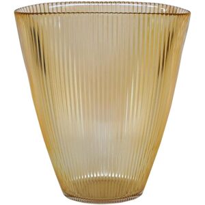 House of Hampton Delmar Recycled Glass Ribbed Table Vase Amber 24.5cm H X 21.5cm W X 21.5cm D House of Hampton Delmar Recycled Glass Ribbed Table Vase Amber 24.5cm H X 21.5cm W X 21.5cm D