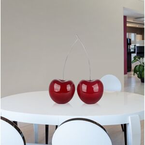 Ebern Designs Twin Cherries Resin Sculpture Red/Silver 43cm H x 29cm W x 11cm D Ebern Designs Twin Cherries Resin Sculpture Red/Silver 43cm H x 29cm W x 11cm D