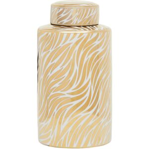 Canora Grey Ameliyah Doria Large White and Gold Finish Jar White;Gold 40 H x 20 W x 20 D cm Canora Grey Ameliyah Doria Large White and Gold Finish Jar White;Gold 40 H x 20 W x 20 D cm
