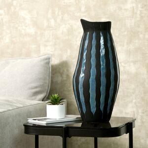 Latitude Run Blythers Handmade Black and Blue Ceramic Table Vase for Living Room Decoration, Modern Vase Home Decor Blue;Black 44.5cm H x 20.6cm W x 18cm D Latitude Run Blythers Handmade Black and Blue Ceramic Table Vase for Living Room Decoration, Modern Vase Home Decor Blue;Black 44.5cm H x 20.6cm W x 18cm D