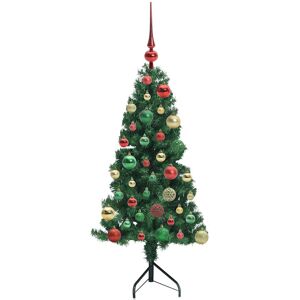 Latitude Run Corner Artificial Christmas Tree Green 180 Cm PVC And Metal Green/Multicolour 120cm H Latitude Run Corner Artificial Christmas Tree Green 180 Cm PVC And Metal Green/Multicolour 120cm H