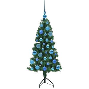 Latitude Run Corner Artificial Christmas Tree Green 180 Cm PVC And Metal Green/Blue 120cm H Latitude Run Corner Artificial Christmas Tree Green 180 Cm PVC And Metal Green/Blue 120cm H