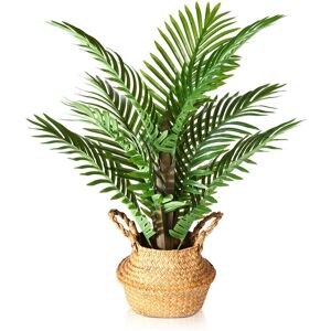 The Seasonal Aisle Artificial Palm Plants 70Cm Areca Palm Trees Decorative Artificial Plastic Plants With 9 Trunks Fake Leaves Indoor Home Office Decor(1 Pack) Green 75cm H X 14.5cm W X 14cm D The Seasonal Aisle Artificial Palm Plants 70Cm Areca Palm Trees Decorative Artificial Plastic Plants With 9 Trunks Fake Leaves Indoor Home Office Decor(1 Pack) Green 75cm H X 14.5cm W X 14cm D