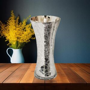 Fairmont Park Elegant Silver Crackle Mercury Glass Large Vase H 30cm 30cm H X 15cm W X 30cm D Fairmont Park Elegant Silver Crackle Mercury Glass Large Vase H 30cm 30cm H X 15cm W X 30cm D