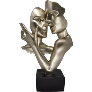 Ivy Bronx Correon Polyresin Couple Figurine for the Living Room, Elegant Sculpture Home Decor Gold 37.5cm H X 24cm W X 9cm D Ivy Bronx Correon Polyresin Couple Figurine for the Living Room, Elegant Sculpture Home Decor Gold 37.5cm H X 24cm W X 9cm D