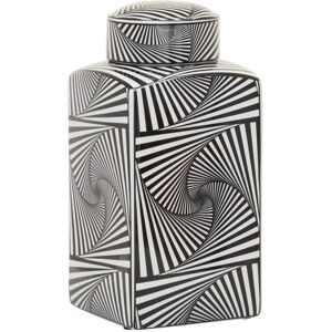 Ivy Bronx Doria Small Ceramic Jar Black 31 H x 15 W x 15 D cm Ivy Bronx Doria Small Ceramic Jar Black 31 H x 15 W x 15 D cm