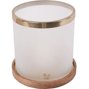 Marlow Home Co. Laura Ashley Large Frosted Glass Hurricane Frosted Glass 26 cm H x 26 cm W x 26 cm D Marlow Home Co. Laura Ashley Large Frosted Glass Hurricane Frosted Glass 26 cm H x 26 cm W x 26 cm D