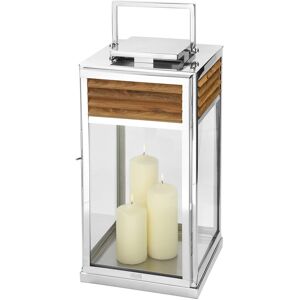 Fink 25cm Stainless Steel Tabletop Lantern Silver/Brown 60cm H x 30cm W x 30cm D Fink 25cm Stainless Steel Tabletop Lantern Silver/Brown 60cm H x 30cm W x 30cm D