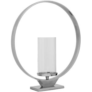 Metro Cirqua Glass/Metal Hurricane Silver 43cm H X 48cm W X 12cm D Metro Cirqua Glass/Metal Hurricane Silver 43cm H X 48cm W X 12cm D