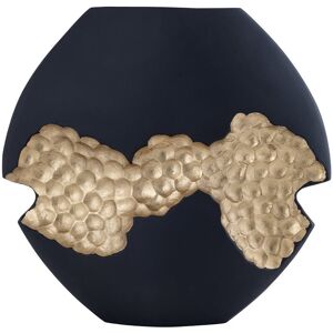 Canora Grey Aydain Black/Gold Metal Table Vase Black;Gold 39.7cm H x 43cm W x 7.7cm D Canora Grey Aydain Black/Gold Metal Table Vase Black;Gold 39.7cm H x 43cm W x 7.7cm D