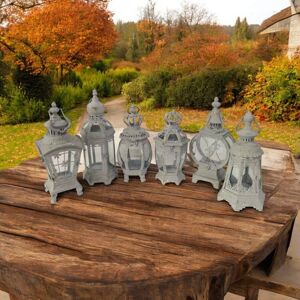 Marlow Home Co. 6 Piece Metal Lantern Set Grey 40cm H X 15cm W X 15cm D Marlow Home Co. 6 Piece Metal Lantern Set Grey 40cm H X 15cm W X 15cm D
