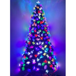 Metro 5ft Fiber Optic Artificial Christmas Tree, LED Pre-Lit Xmas Tree with Tree Topper and Multicolor Flower Lights, Auto Light Modes,Non-Adjustable 6 ft Metro 5ft Fiber Optic Artificial Christmas Tree, LED Pre-Lit Xmas Tree with Tree Topper and Multicolor Flower Lights, Auto Light Modes,Non-Adjustable 6 ft