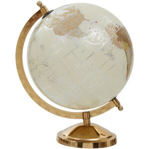 Rosdorf Park Felt Desk Globe Gold/White 27cm H x 20cm W x 20cm D Rosdorf Park Felt Desk Globe Gold/White 27cm H x 20cm W x 20cm D