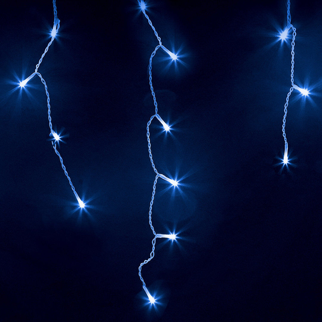 The Seasonal Aisle NETTA Icicle Fairy Christmas Lights - 480 LED / 15M Lit-Length Cool White 1,500cm H X 1cm D