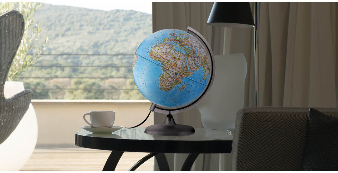 Ebern Designs National Geographic Globe Blue 26.5cm H X 27cm W X 28.5cm D