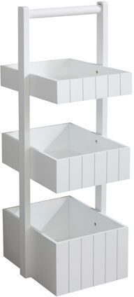 Brambly Cottage Dolly 27 x 76cm Bathroom Shelf Brambly Cottage Finish: White  - Size: 53cm H X 28cm W X 13cm D Brambly Cottage Dolly 27 x 76cm Bathroom Shelf Brambly Cottage Finish: White  - Size: 53cm H X 28cm W X 13cm D