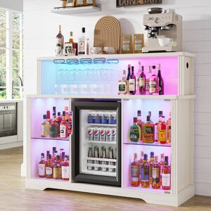 Metro Glass Wine Cabinet with Freestanding Wine Cooler Refrigerator, 4 Removable Wine Shelves, RGB Light White 120cm H X 120cm D X 44cm L Metro Glass Wine Cabinet with Freestanding Wine Cooler Refrigerator, 4 Removable Wine Shelves, RGB Light White 120cm H X 120cm D X 44cm L